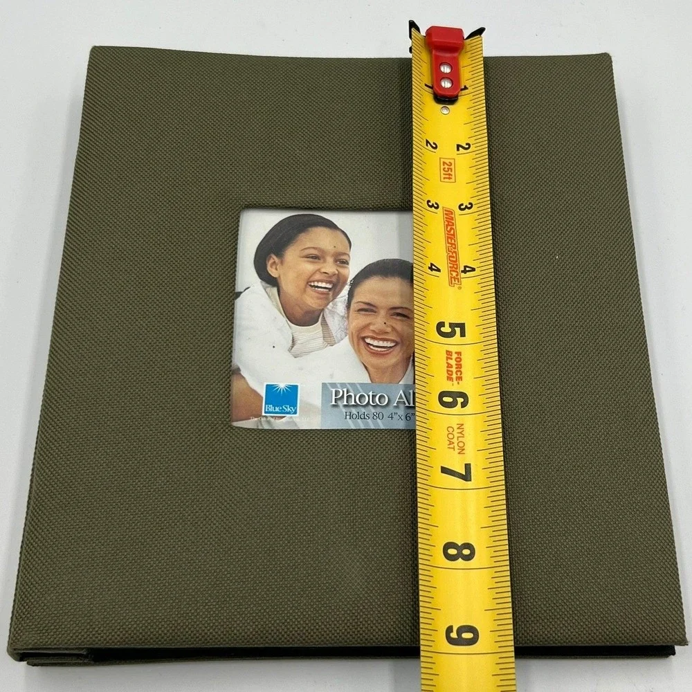 Blue Sky Photo Album Unisex OS Olive Green Brand New Fabric 80 Count 4x6 Window